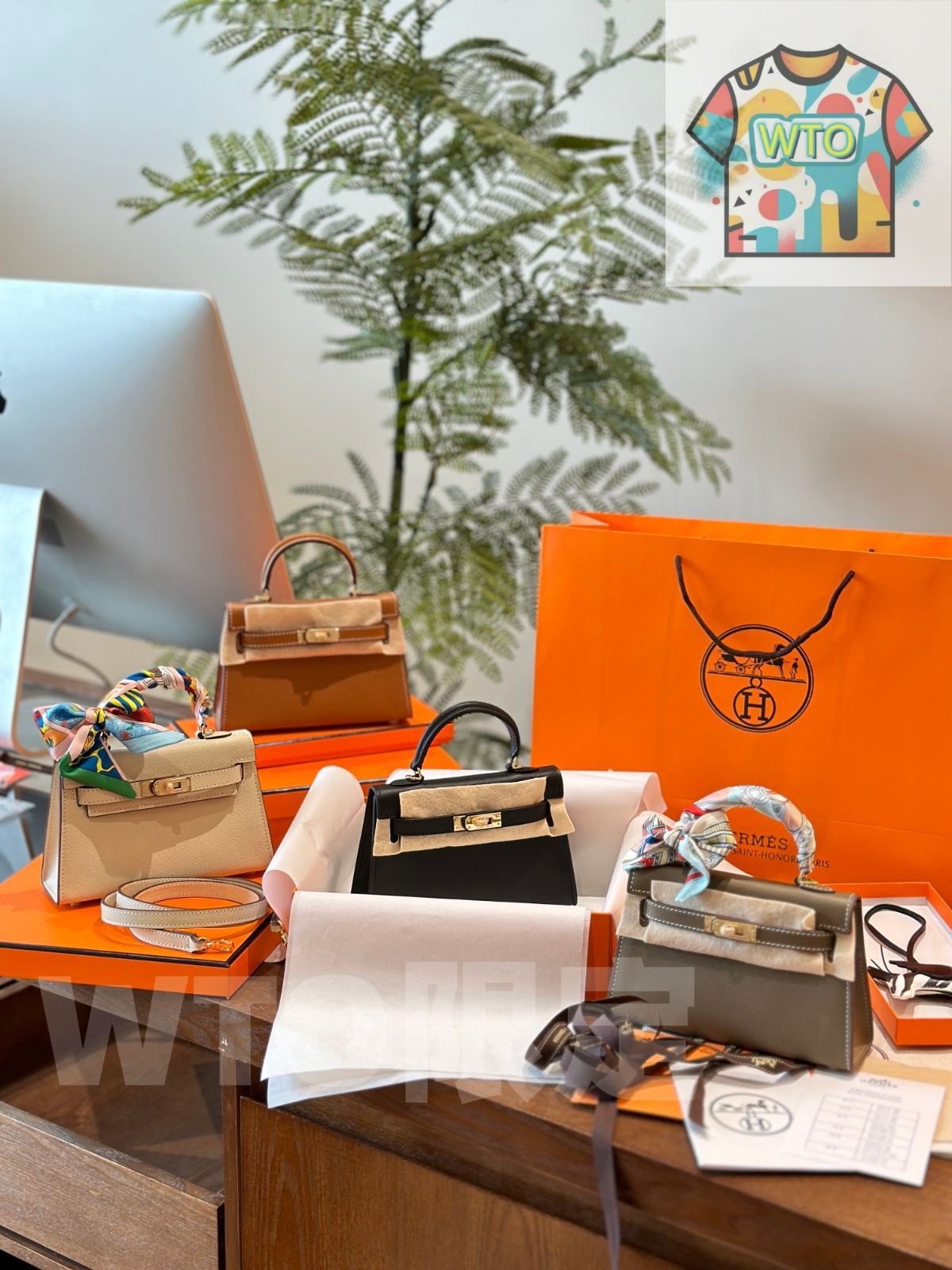 WTO通販 Herm s Mini Kelly 2 nd アップグレード レザー バッグ フルパッケージ付き WTO輸入 VYX 94