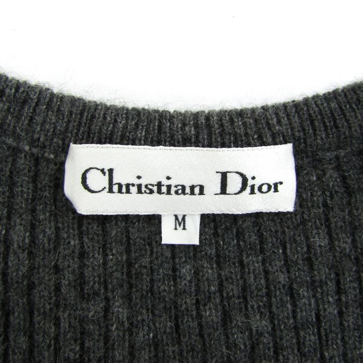 クリスチャンディオール ニット トップス 半袖 リブ クルーネック