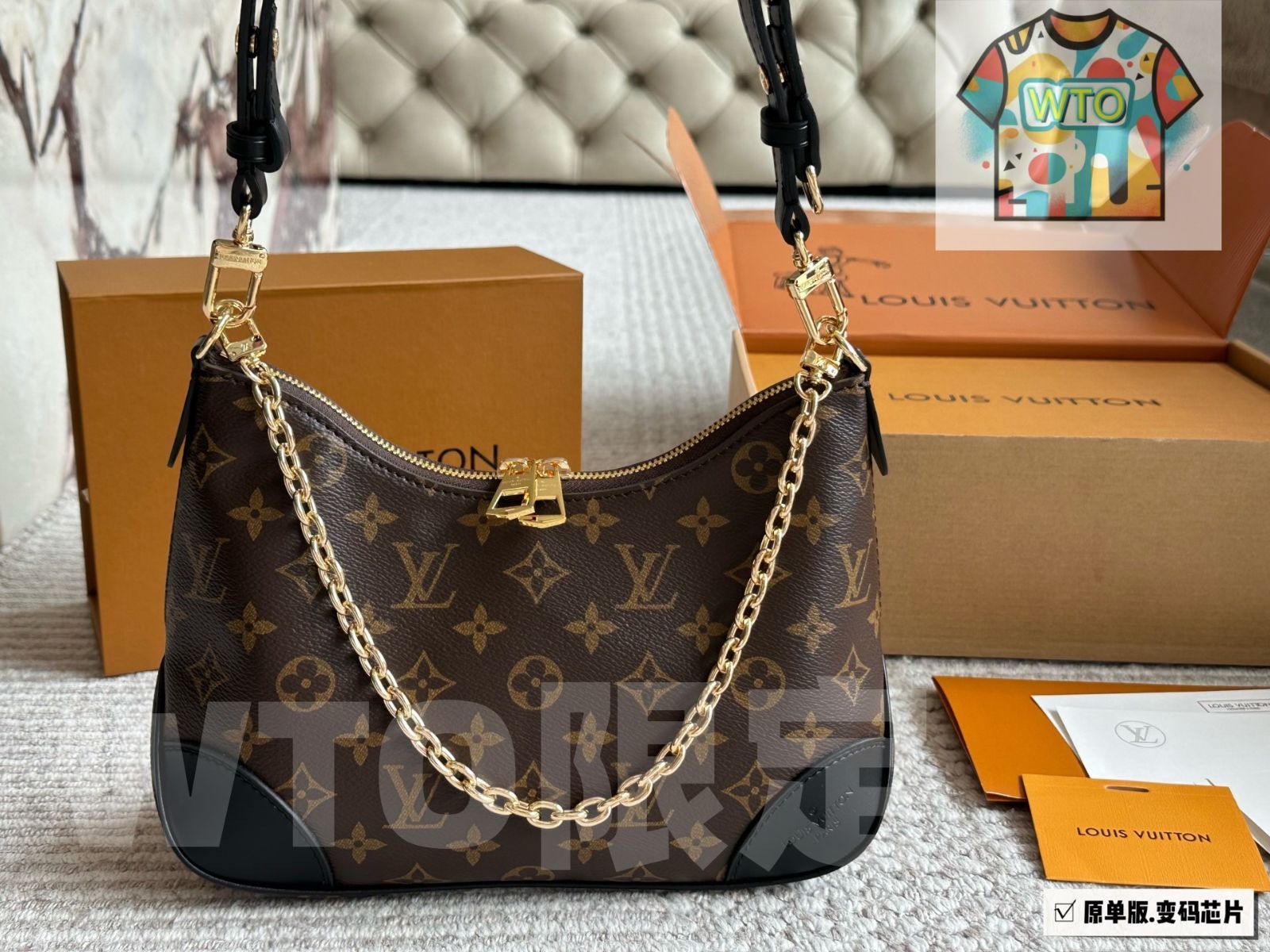 WTO通販 Louis Vuitton Monogram Half Moon Bag ハーフムーン バッグ 全鋼ハードウェア NFC 対応 -WTO輸入-BGY 24