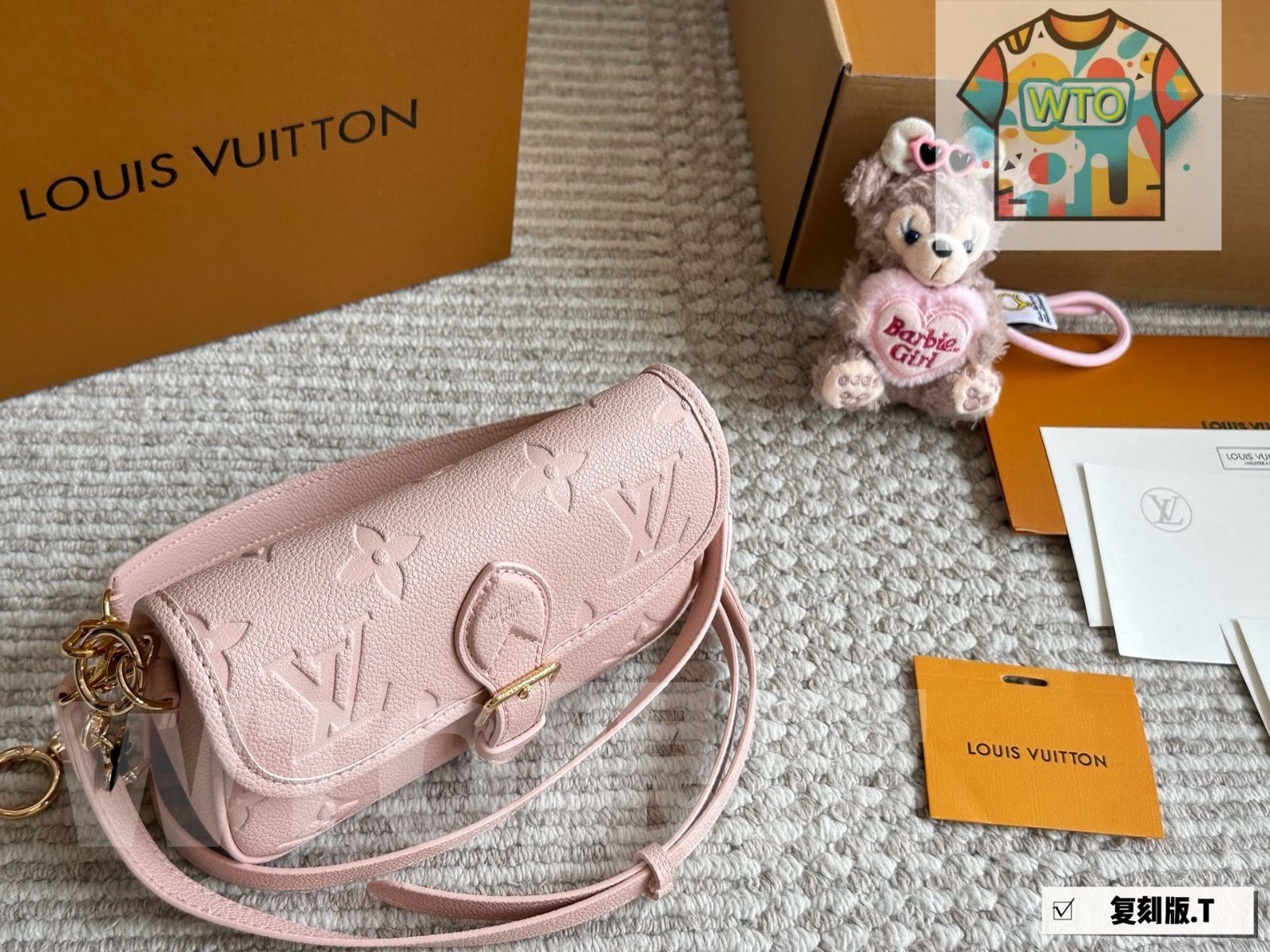 WTO通販 Louis Vuitton Nano Baguette ナノ バゲット バッグ ピンク -WTO輸入-NJL 67