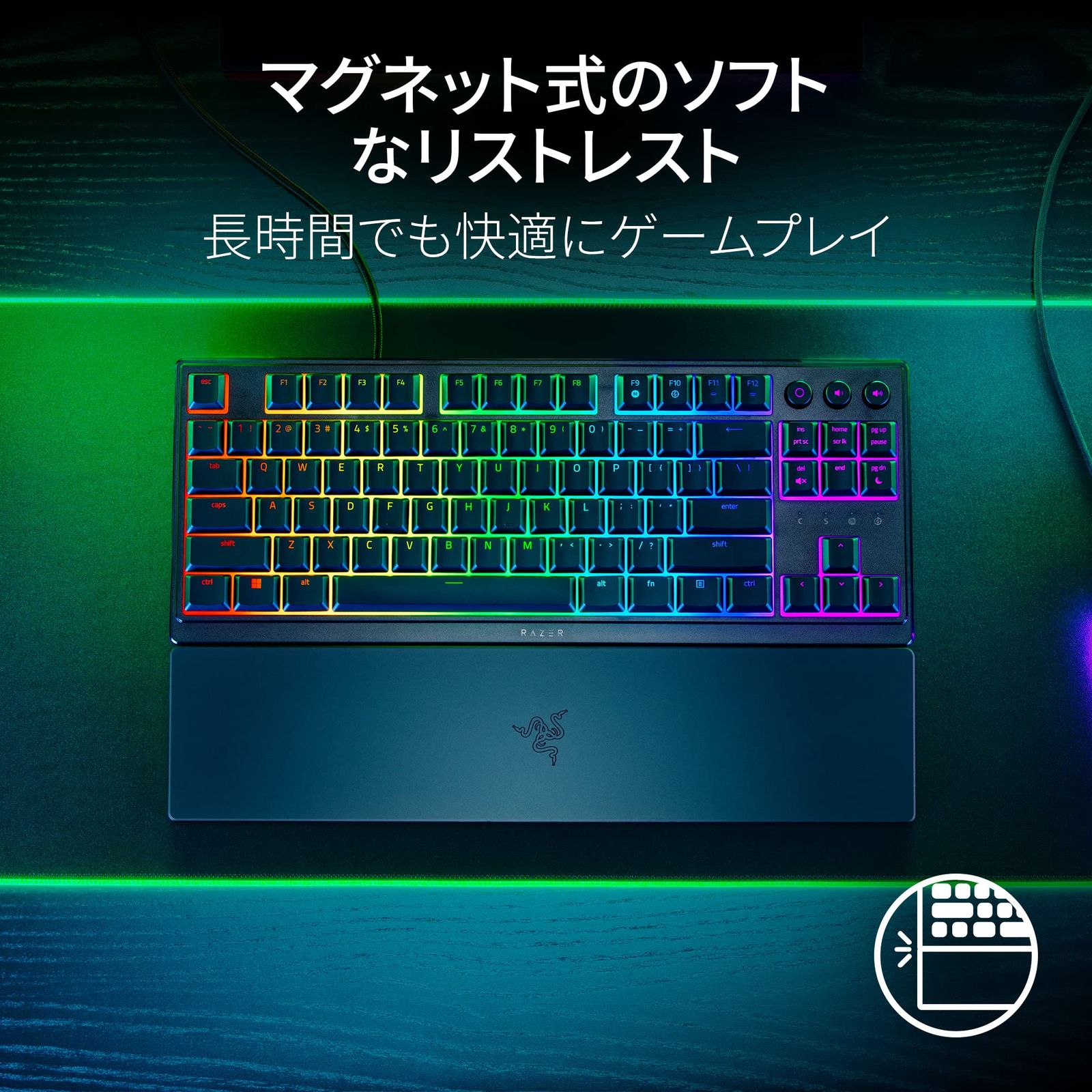 メンブレンスイッチ搭載テンキーレス薄型有線キーボード ロープロファイル