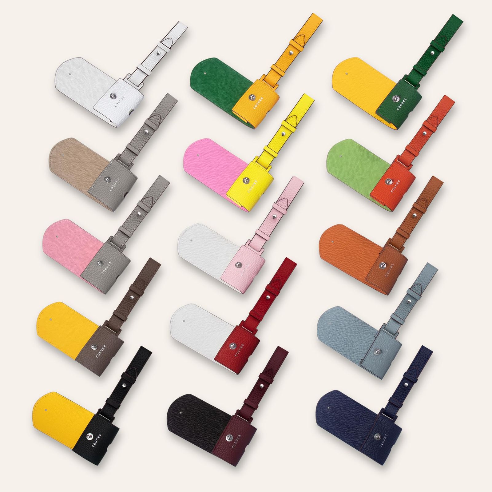 COGURE コグレ AirPods ケース ケースカバー 第1世代 第2世代 本革 レザー 取付用ベルト 全面保護 耐衝撃 軽量 ワイヤレス充電対応 おしゃれ かわいい ギフトボックス付き CoPods イエロー ビビットピンク WWW_OPDRERGINERDOGAN_COM