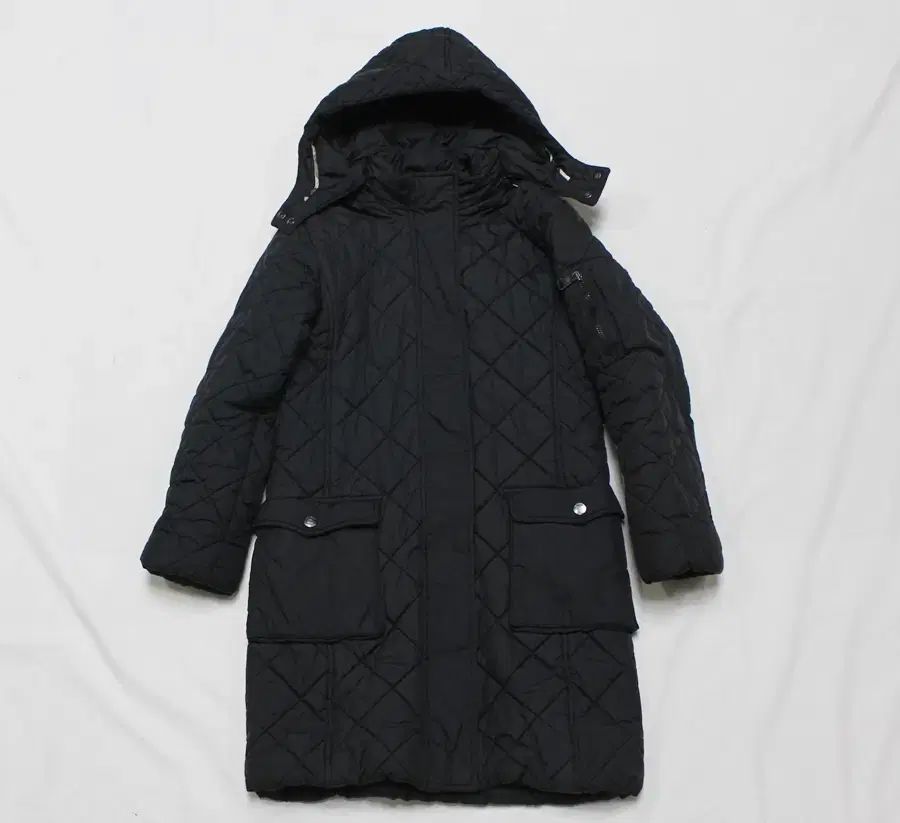 バーバリー キッズ 8 Y フード キルティング ダウンジャケット ロング丈 アウター 良し F 04