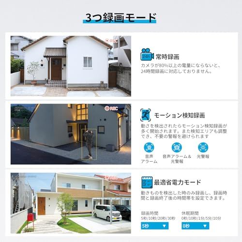 完全無線 Jennov 防犯カメラ 屋外 ソーラー ワイヤレス 400万画素 パンチルト 360°回転 130°広角 モニター付き PIR人体検知 暗視 投光威嚇 無線屋外防犯カメラ 2台セット IP66防水防塵 ソーラー給電 1f03710b WWW_OPDRERGINERDOGAN_COM