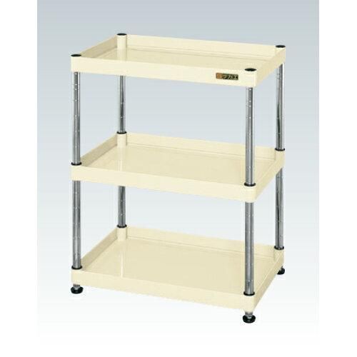 5営業日で発送 サカエ CSパールワゴン固定タイプ 樹脂製 アイボリー CSPN-7573I 2230046