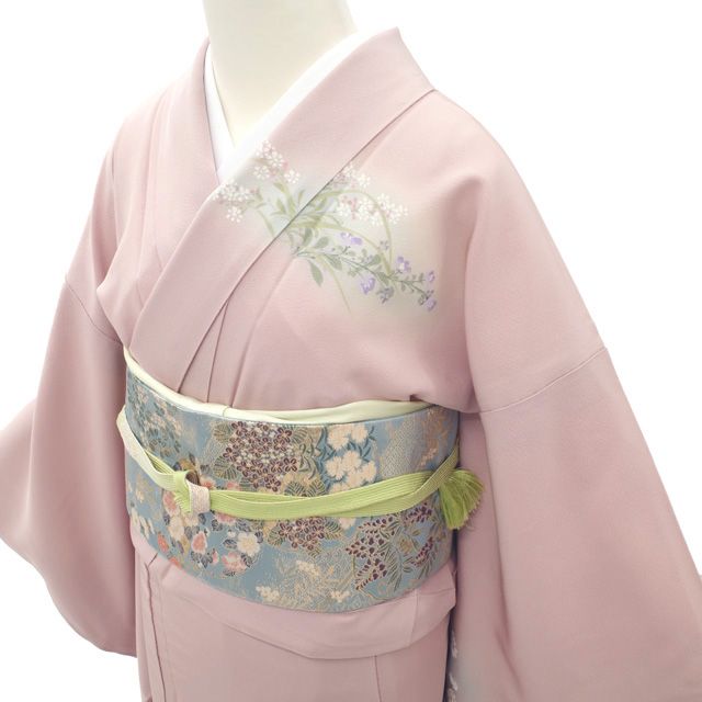 新古品】 すごい値！ 訪問着 袷 未使用 フォーマル 着物 正絹 薄ピンク