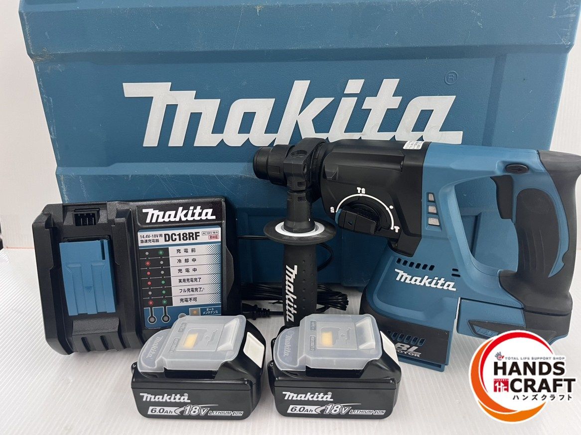 マキタ makita 24 mm 充電式ハンマドリル 18 V 6 0 Ahバッテリ 2 充電回数各1回 充電器付