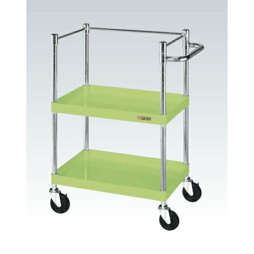 5営業日で発送 サカエ CSパールワゴン中量タイプ コボレ止め付 グリーン CSP-6082KSE 2230010