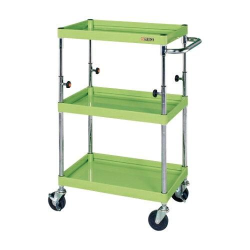 5営業日で発送 サカエ CSパールワゴン 高さ調整タイプ グリーン TCSP-6083SE 2230249