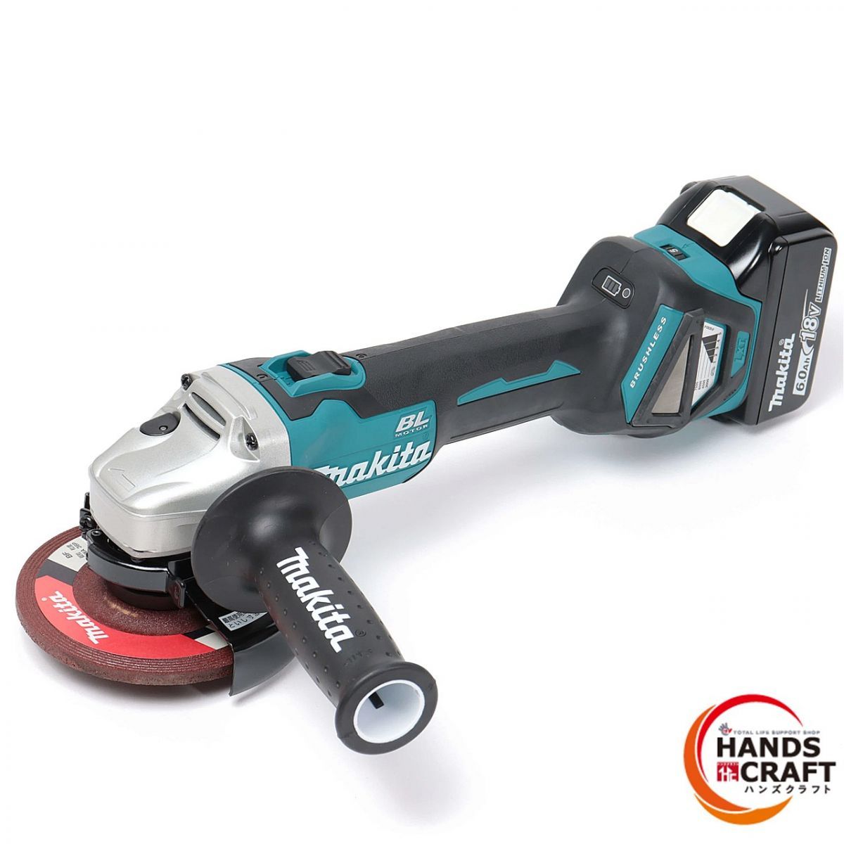 マキタ makita GA512DRGX 125㎜ディスクグラインダ 無線連動対応 18V6ahバッテリ×2 充電器×1