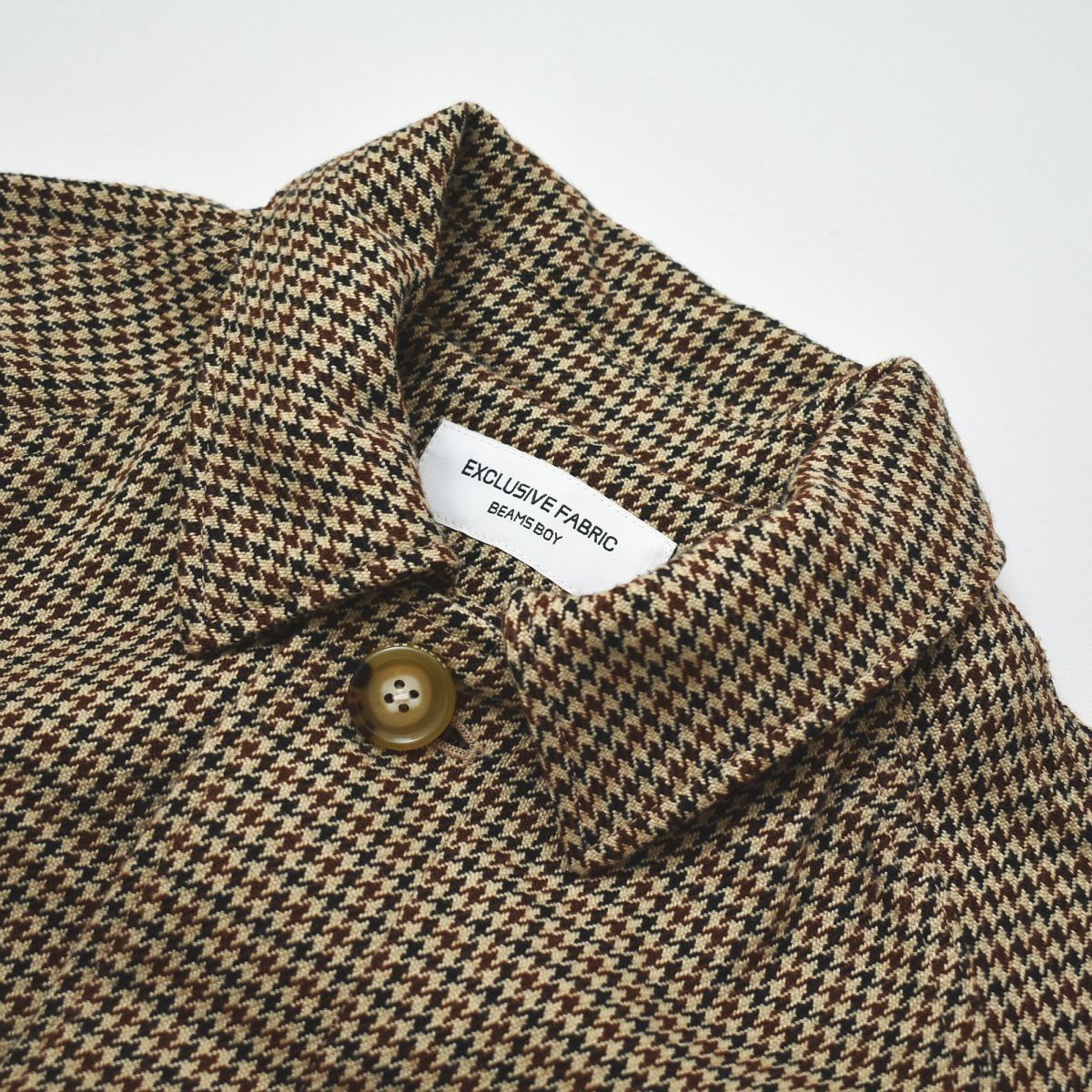 BEAMS BOY 千鳥柄　ステンカラーコート 新品タグ付き】 ビームス ボーイ ステンカラーコート 千鳥格子