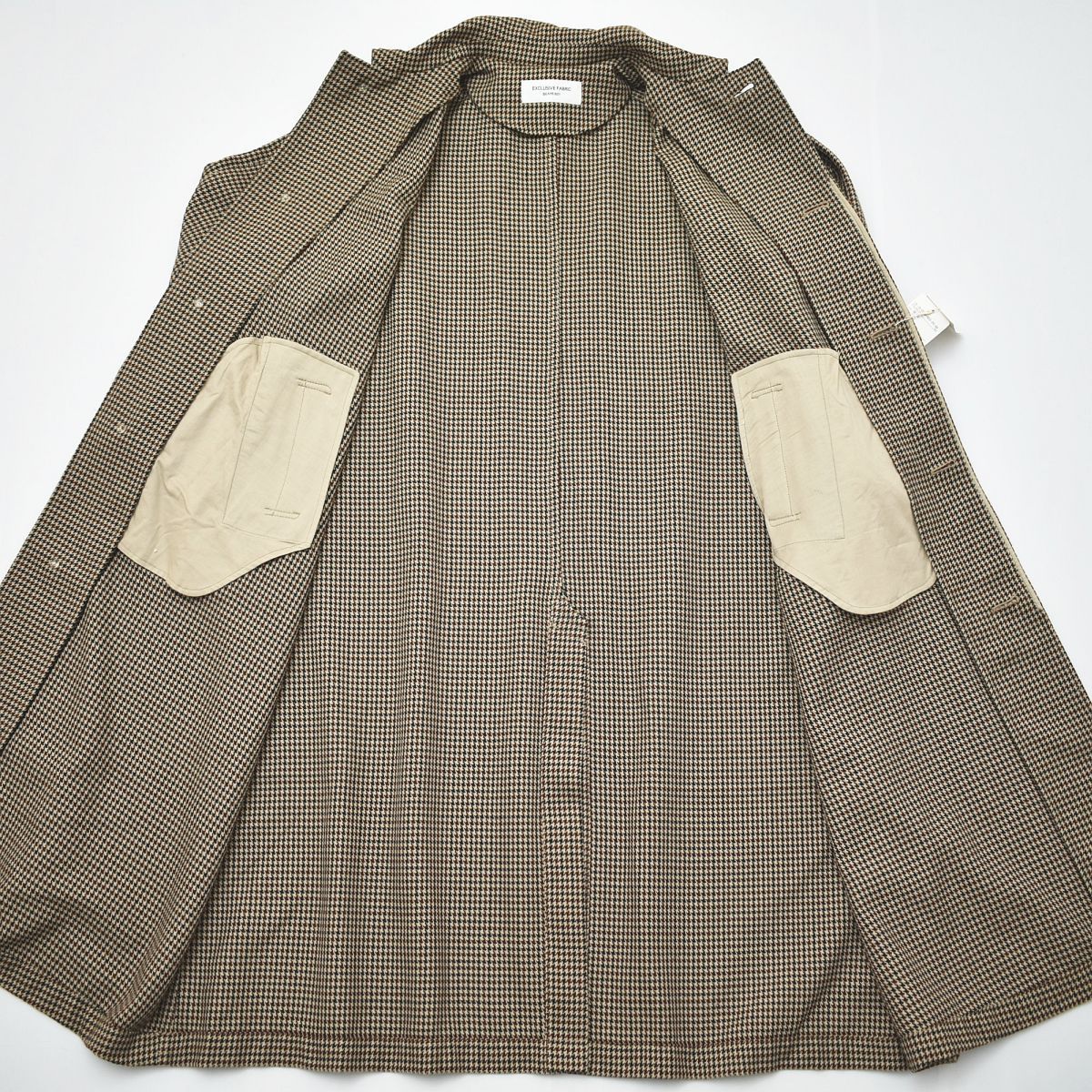 新品タグ付き】 ビームス ボーイ ステンカラーコート 千鳥格子