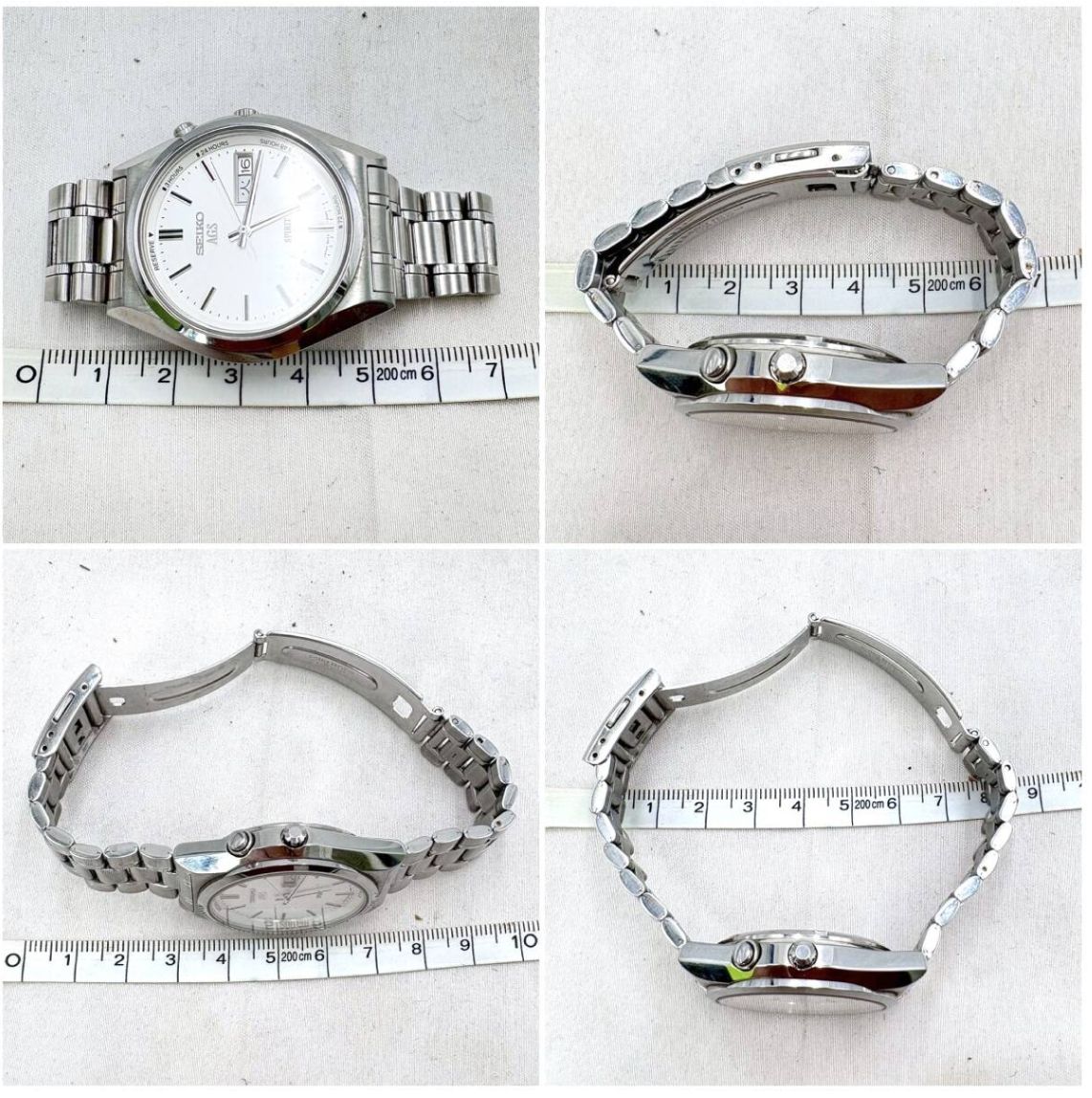 SEIKO AGS SPIRIT 5 M 23 6 A 40 不動品 ソーラーオートクオーツ 腕時計 セイコー スピリット メンズ 高評価 ビッグシルエット