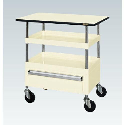 サカエ CSパールワゴン中量タイプ 引出し 天板付 アイボリー CSP 2229841