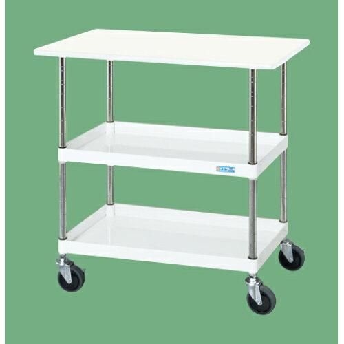 サカエ CSパールワゴン中量タイプ 天板付 パールホワイト CSP- 2229800