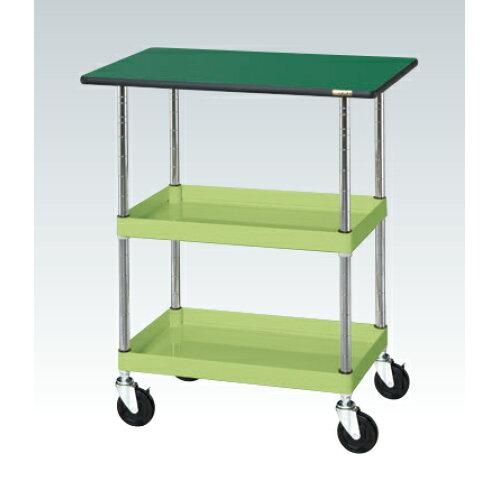 サカエ CSパールワゴン中量タイプ 天板付 グリーン CSP-9082 TE 2229832