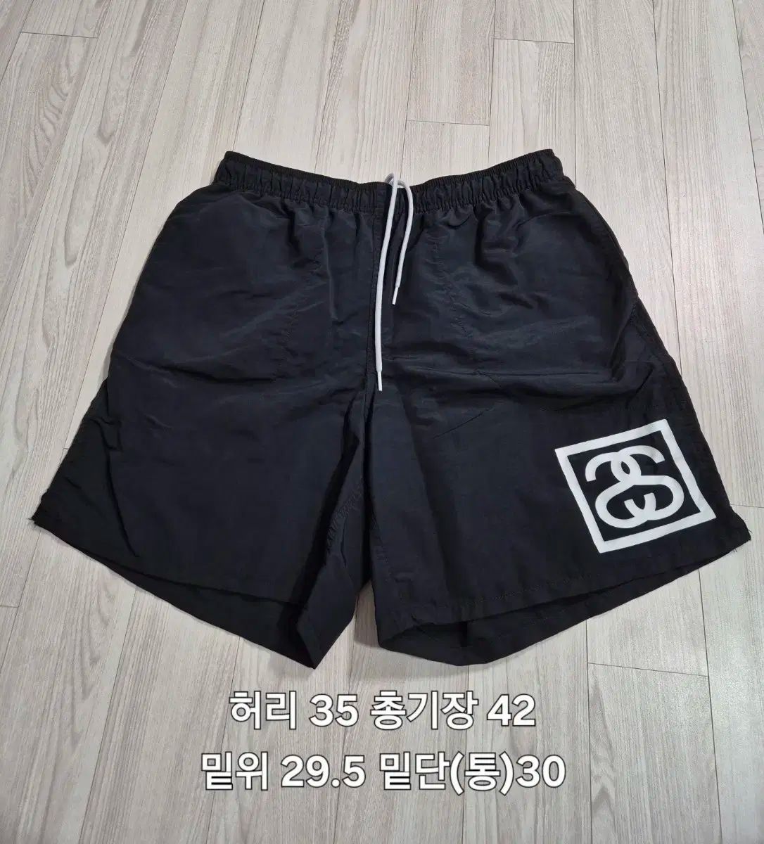 STU SS リング ウォーター ショーツ ハーフパンツ ブラック S