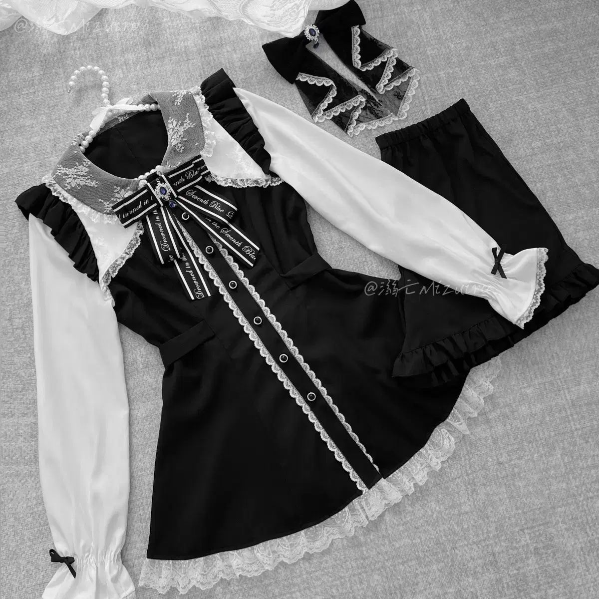  地雷系 量産型 ONE PIECE セット 長袖 七分袖 ミニワンピース