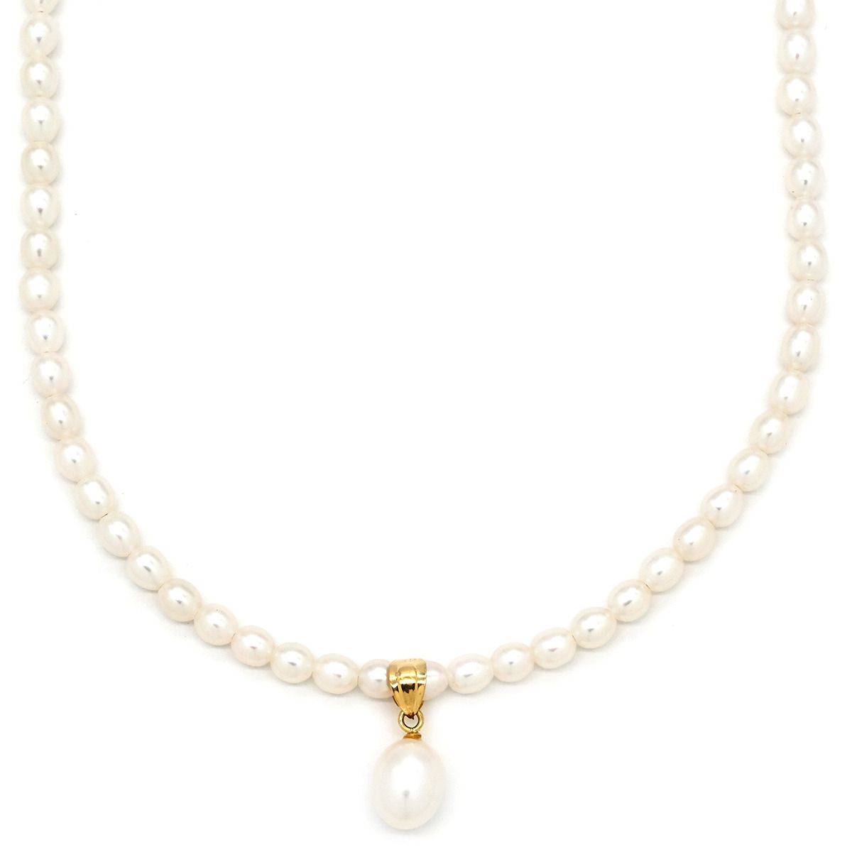 ネックレス パール K18YG ホワイト×イエローゴールド 白 ベビーパール ミニパール 真珠 Au750 18K 18金 ドロップ バロック オーバル