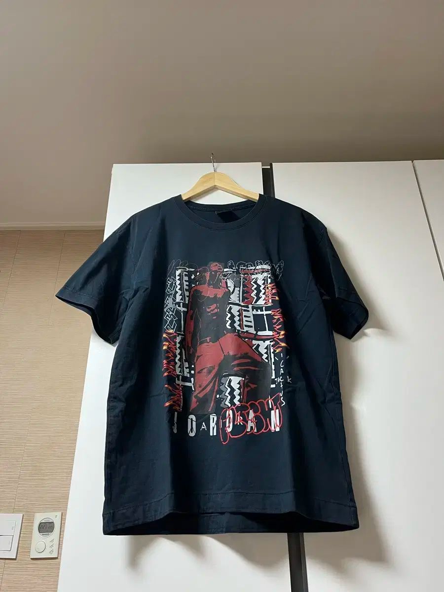 M ジョーダン トラヴィス スコット MJ 2 半袖 Tシャツ ブラック