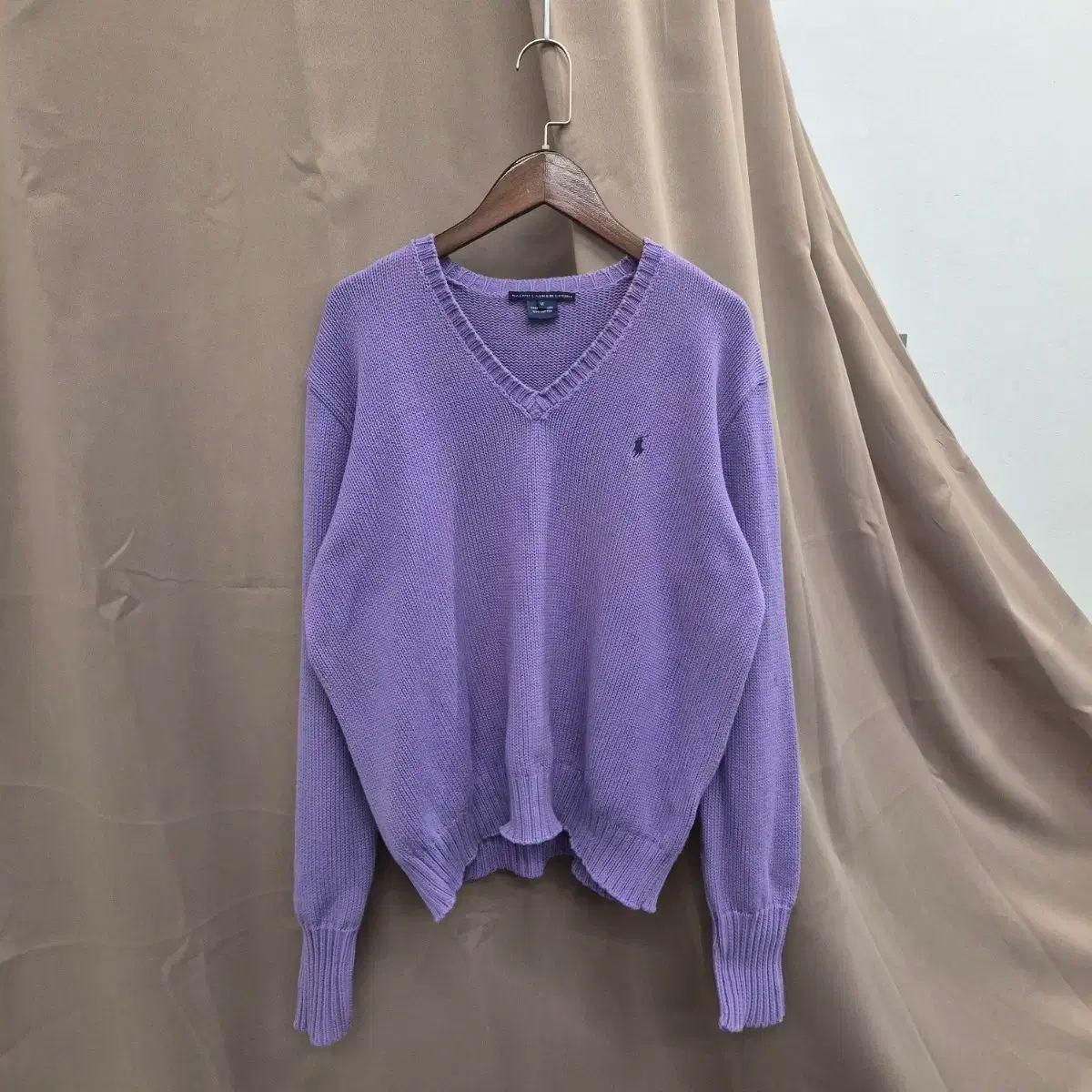 POLO RALPH LAUREN ポロラルフローレン Vネック ニット PURPLE パープル