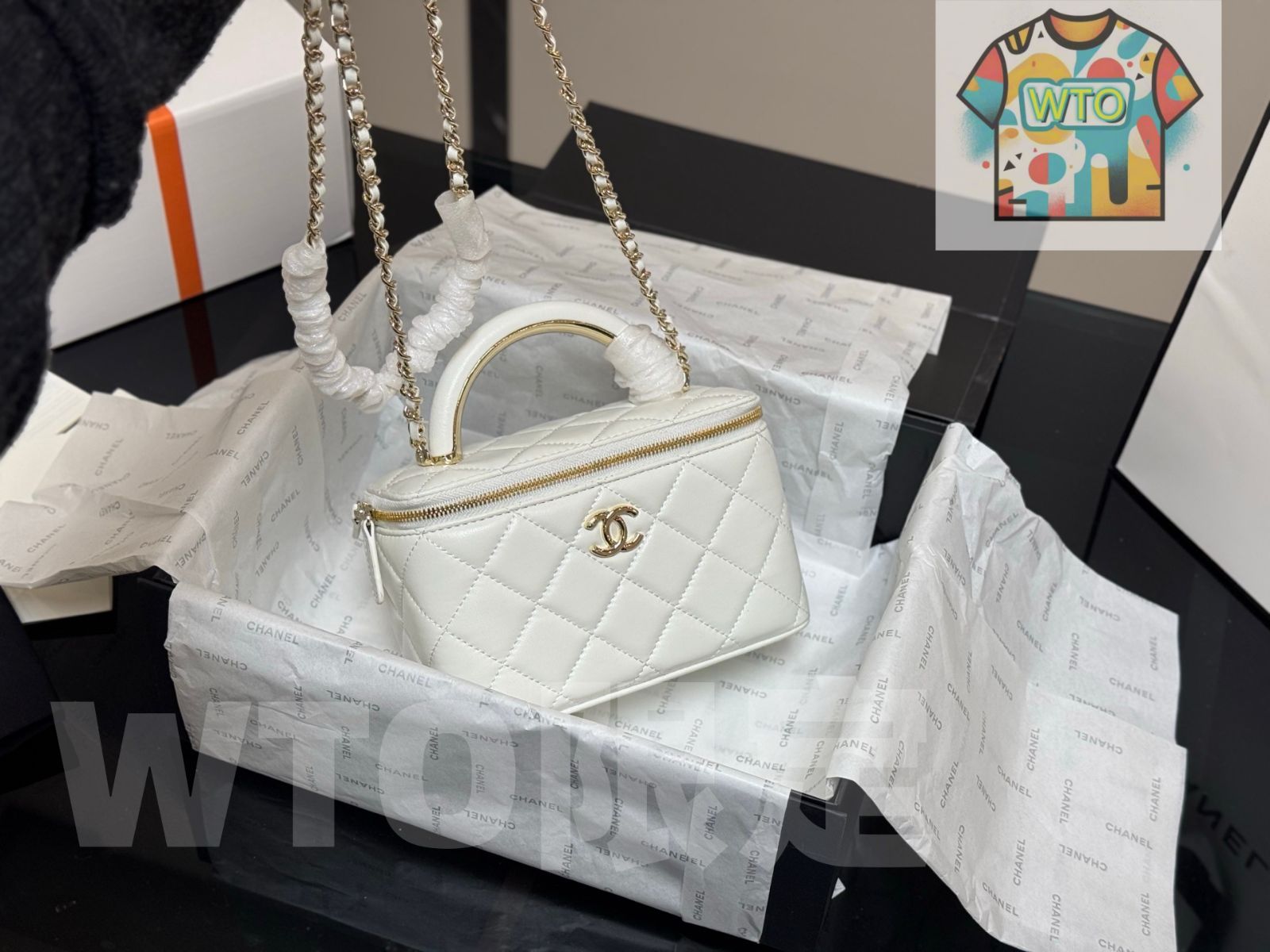 今日 Chanel ハンドル メイクボックス 17×11cm -WTO輸入1