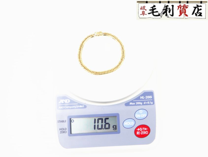 K18 キヘイ 喜平 ブレスレット ミラーカット 10.6g 18金 イエローゴールド 750 YG ジュエリー