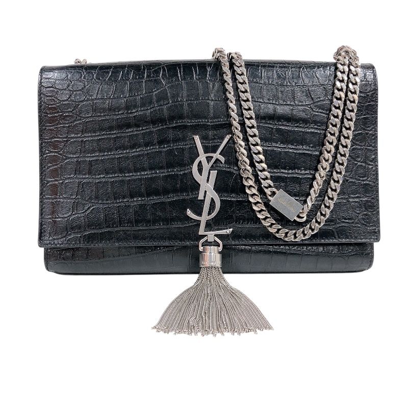 サンローラン SAINT LAURENT ケイト タッセル ミディアム 354119 型押し メンズ ショルダーバッグ