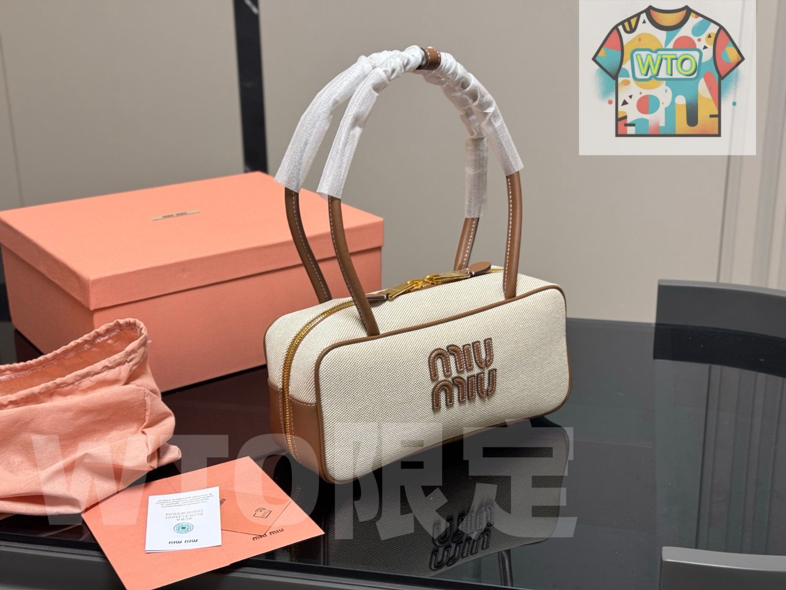 今日 miumiu ボウリングバッグ オフィスバッグ 28×13cm -WTO輸入1