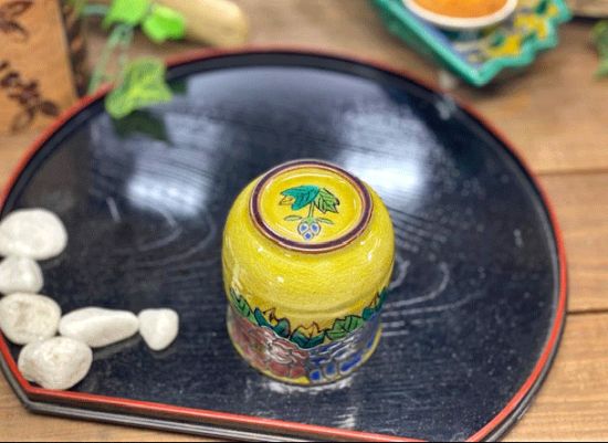 九谷焼 湯呑 湯飲み 大 吉田屋 濃い塗り 牡丹 裏絵 WWW_OPDRERGINERDOGAN_COM