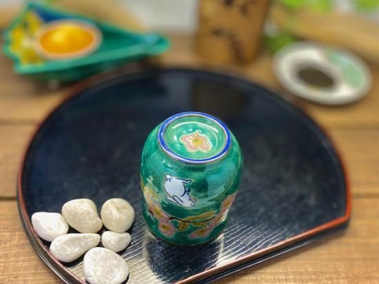 九谷焼 湯呑 湯飲み 大 白兎ソメイヨシノ緑塗り 裏絵 ハート WWW_OPDRERGINERDOGAN_COM