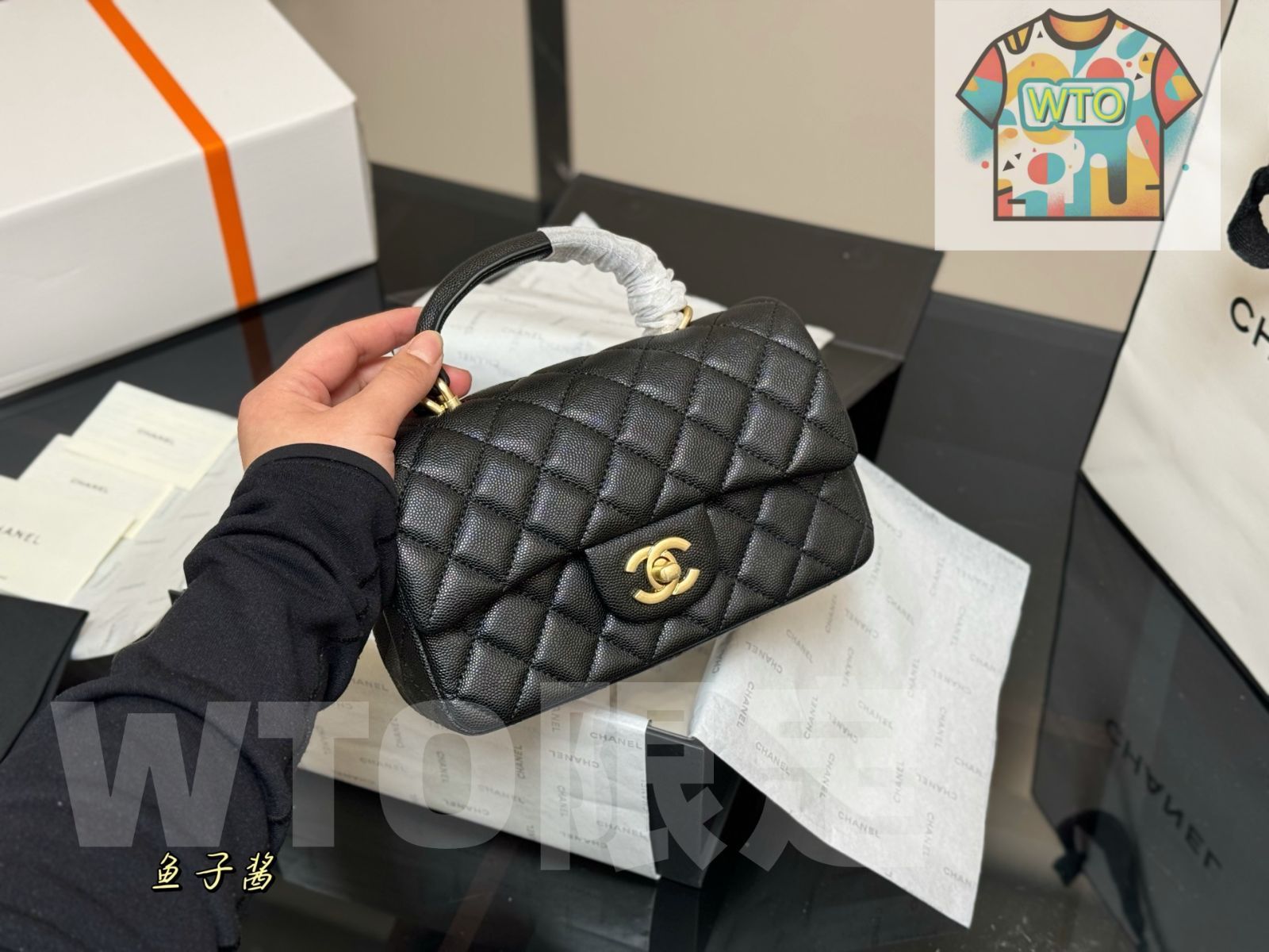 今日 Chanel mini CF handle バッグ 20×12cm -WTO輸入1