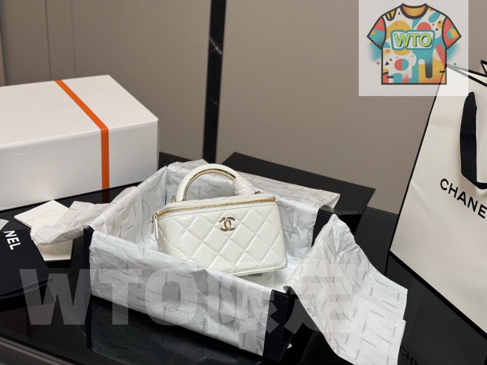 今日 Chanel ハンドル メイクボックス 17×11cm -WTO輸入1