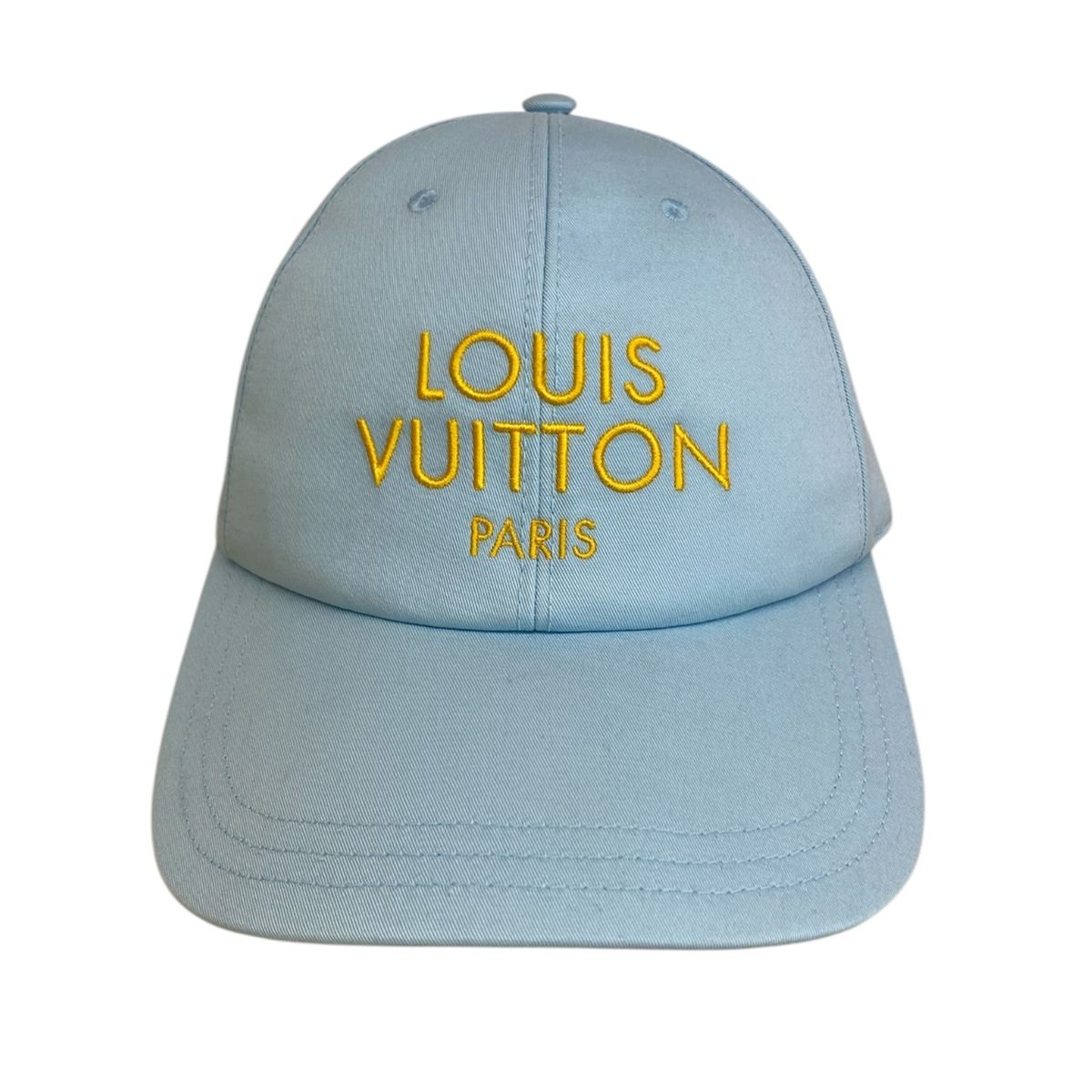 LOUIS VUITTON ルイヴィトン マイ LV パリ キャップ キャップ M7590M M コットン ライトブルー イエロー