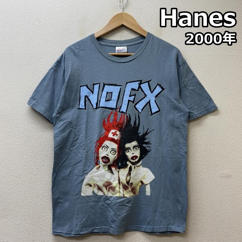ヘインズ 2000年 ビンテージ NOFX PUMP UP THE VALUUM クルーネック バンド Tシャツ バンT 00s メンズ M ISItems 古着 50146597