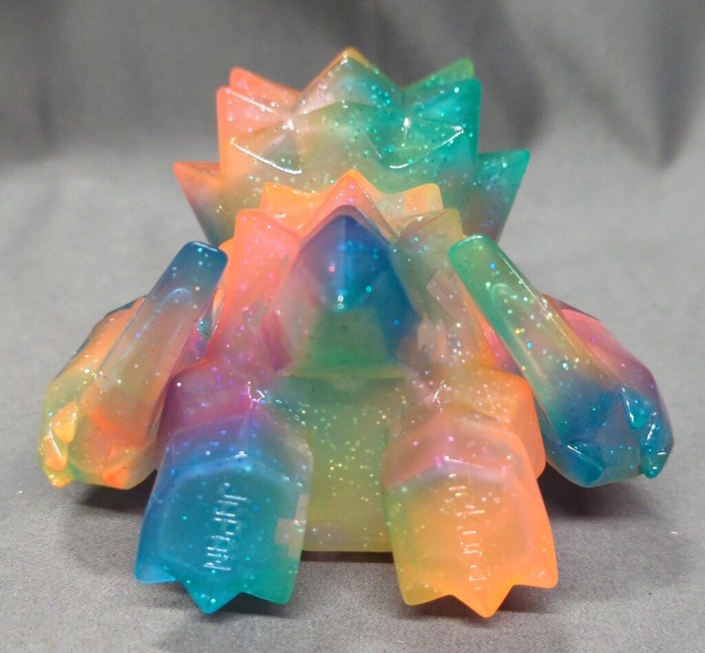 nekorat ドラポリゴン クリア成型/緑青ピンクオレンジ - メルカリ