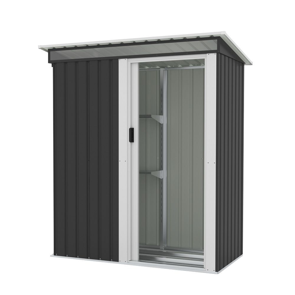 数量 NARUKAMI物置 屋外 大型 倉庫 大型物置 戸外収納庫 物置 可動棚付き 防水 耐侯 収納 ガーデン 庭 田畑 農場 頑丈 大容量 スチール 引き戸 補強フレーム付き 窓付き 可動棚付きブラック ホワイト