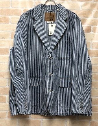 タグ有 LEVI S PREMIUM リーバイス ビッグE カバーオール ストライプ pc9-00110-0002 ネイビー XL 111440708