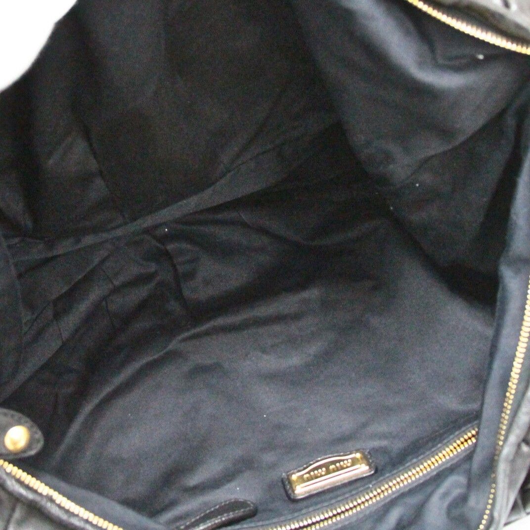  ミュウミュウ miu 2 WAYボストンバッグ ラージ キルティング レザー 黒 72265 ショルダーバッグ ショルダーバッグ