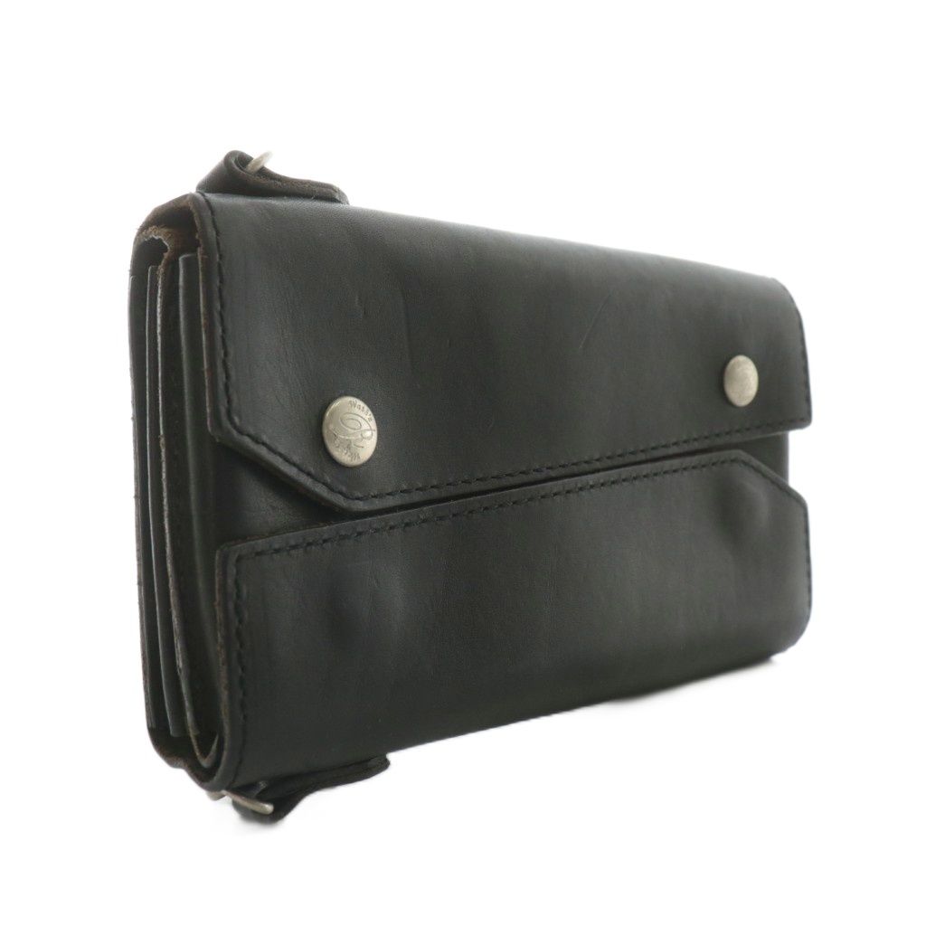 リュウ Ryu ショルダーウォレット 長財布 二つ折り レザー ロゴ 黒 ブラック XZ GY01 GINKGOPHARMACY_COM