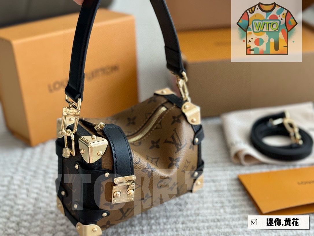  今日 LV Side Trunk Mini ルイ ヴィトン サイドトランク ミニ .5 cm -WTO輸入 ハンドバッグ バッグ