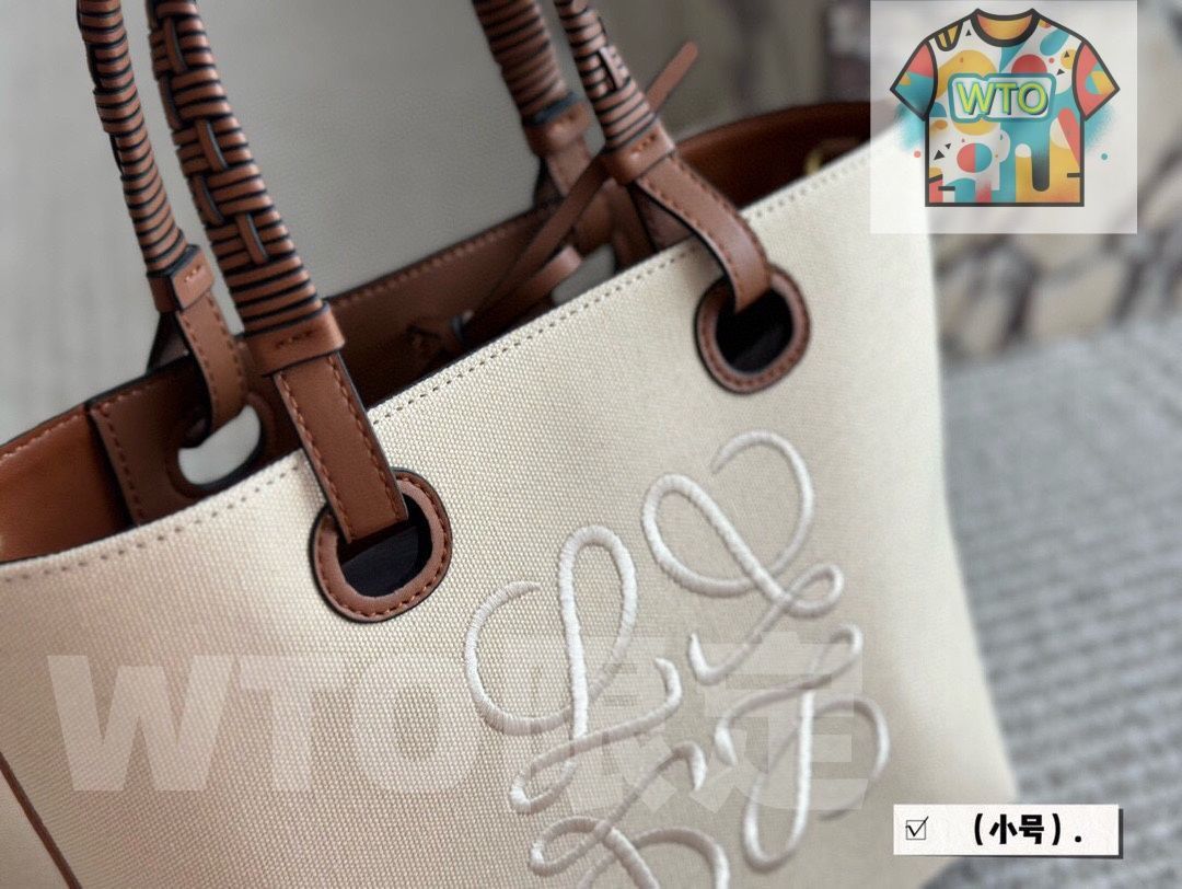  今日 Loewe Canvas Tote Bag ロエベ キャンバス ショッピングバッグ S M -WTO輸入 ハンドバッグ バッグ