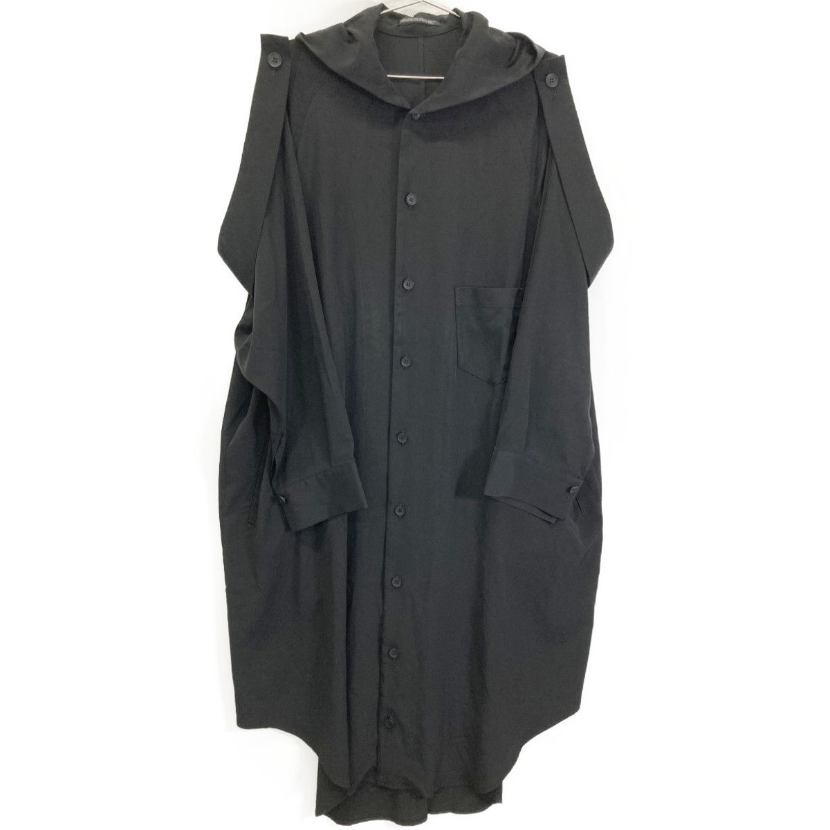 Yohji Yamamoto ヨウジヤマモト 25 SS collections FP-D 66-500 TA PE CREPE DE CHINE HOODED DRESS フーデッド 2
