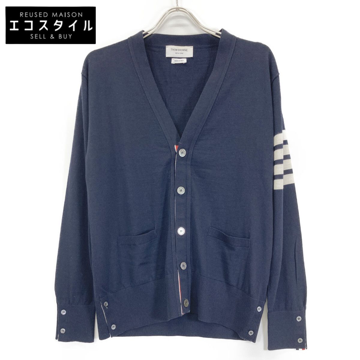 THOM BROWNE トムブラウン 【美品】MKC002A-00014415 ファインメリノ