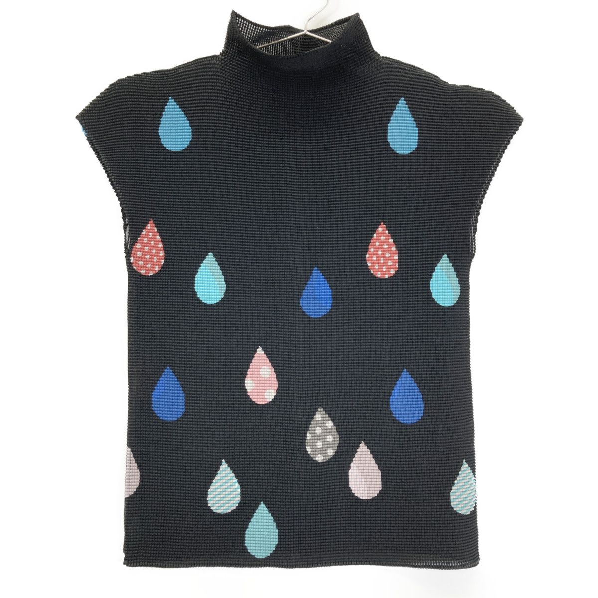 MeISSEYMIYAKE ミーイッセイミヤケ MI71FK443 ドロップ ボトルネック ワッフル 半袖カットソー F