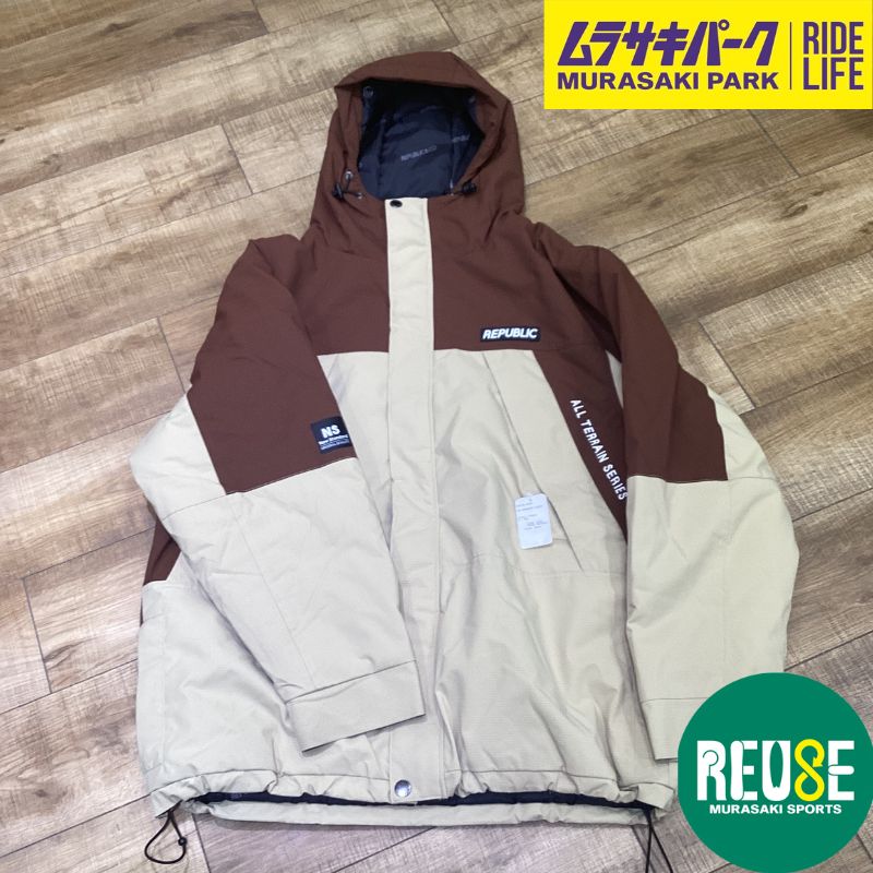 未使用スノーボードウェア】REPUBLIC 36 CHAMBERS JACKET L BK/KH 24ｰ