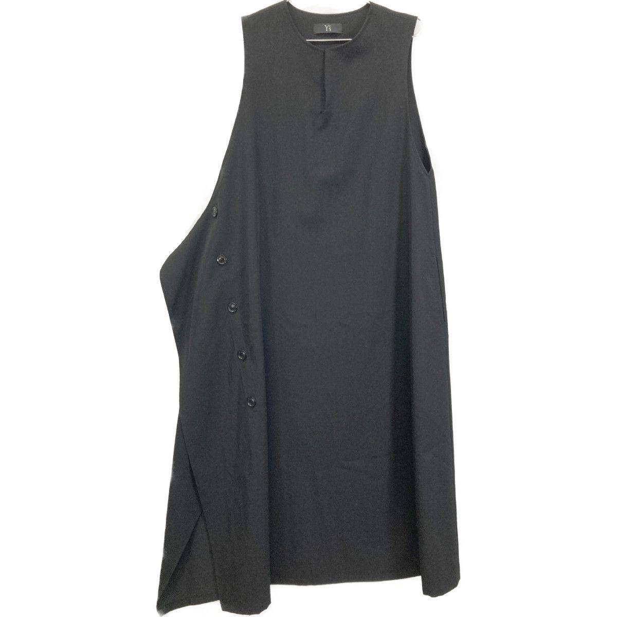Y s ワイズ YQ-D 02-100 RIGHT FLAP BUTTON DRESS ウール ノースリーブ 2