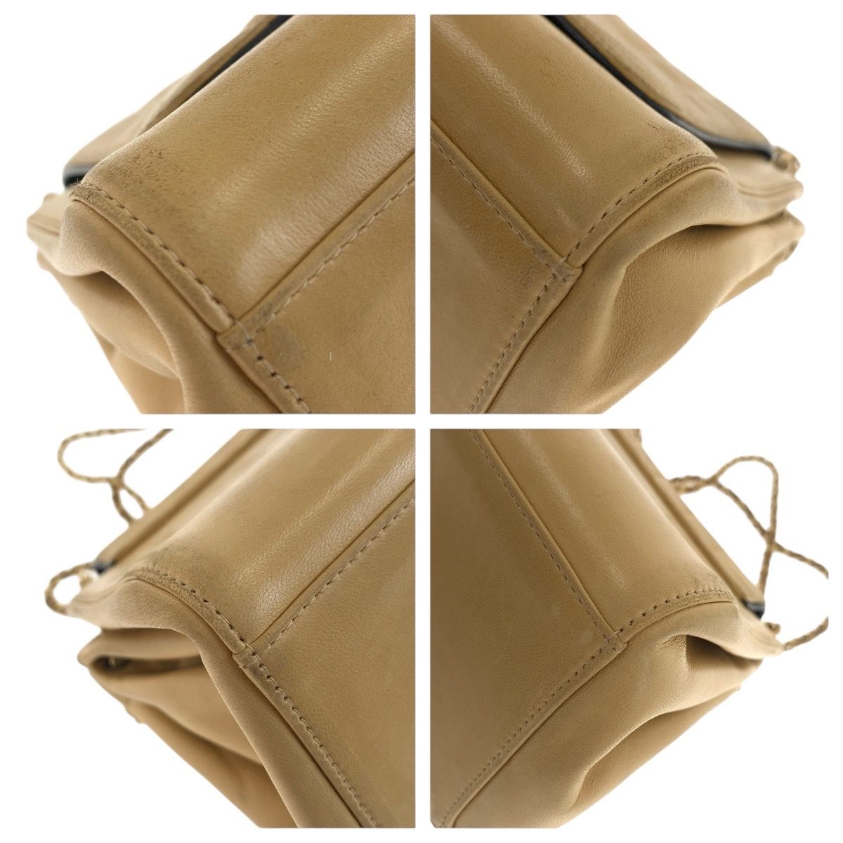 ベージュ ラムスキン