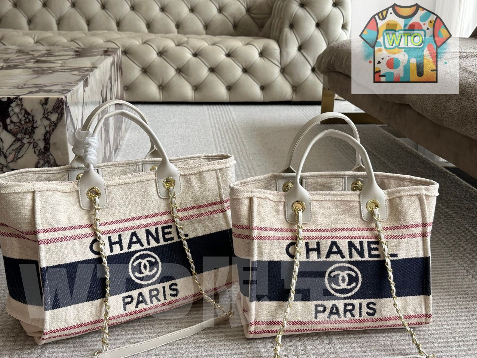 マルセイユと海 ビーチバッグ-WTO輸入