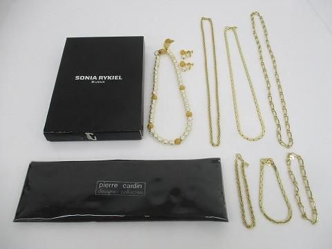優 ピエールカルダン ソニアリキエル ネックレス ブレスレット イヤリング 8点 バロックパール レディース
